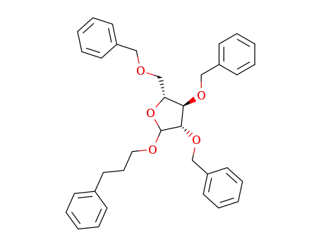(2R,3R,4S)-3,4-Bis-benzyloxy-2-benzyloxymethyl-5-(3-phenyl-propoxy)-tetrahydro-furan