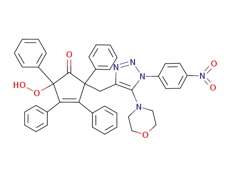 3-Cyclopenten-1-one,
2-hydroperoxy-5-[[5-(4-morpholinyl)-1-(4-nitrophenyl)-1H-1,2,3-triazol-4-
yl]methyl]-2,3,4,5-tetraphenyl-