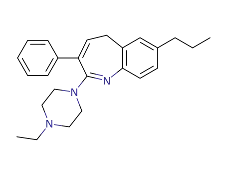Molecular Structure of 111027-78-2 (5H-1-Benzazepine, 2-(4-ethyl-1-piperazinyl)-3-phenyl-7-propyl-)