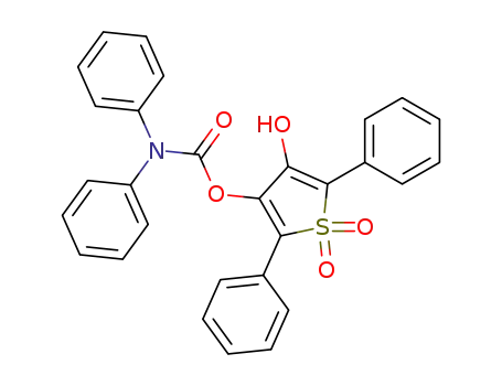 Molecular Structure of 81094-35-1 (3-(N,N-diphenylcarbamyloxy)-4-hydroxy-2,5-diphenylthiophene-1,1-dioxide)