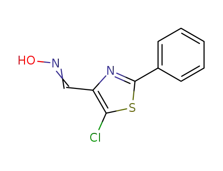 4-Thiazolecarboxaldehyde, 5-chloro-2-phenyl-, oxime