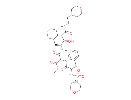 <S-(R<sup>*</sup>,R<sup>*</sup>)>-3-<<1-(cyclohexylmethyl)-2-hydroxy-4<<2-(4-morpholinyl)ethyl>amino>-4-oxobutyl>amino>-N-<N-(4-morpholinosulfonyl)-L-phenylalanyl>-3-oxo-DL-alanine methyl ester