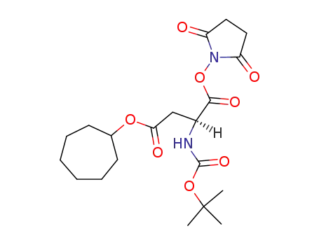 Butanoic acid,
3-[[(1,1-dimethylethoxy)carbonyl]amino]-4-[(2,5-dioxo-1-pyrrolidinyl)oxy]
-4-oxo-, cycloheptyl ester, (S)-