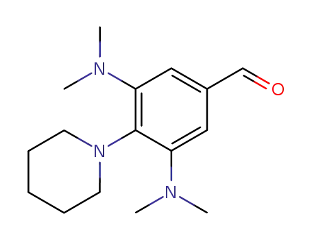 Molecular Structure of 61545-04-8 (Benzaldehyde, 3,5-bis(dimethylamino)-4-(1-piperidinyl)-)