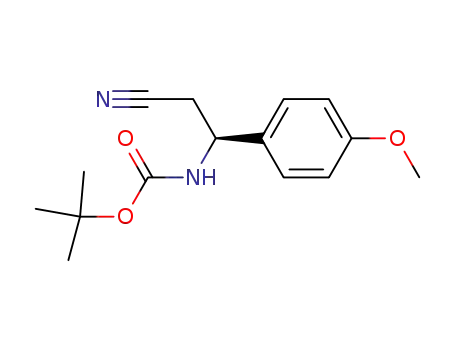 (S)-3-(N-terc-butoxycarbonylamine)-3-(4-methoxyphenyl)propanenitrile