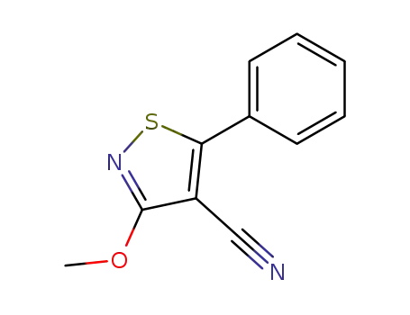 Molecular Structure of 18174-82-8 (4-Isothiazolecarbonitrile, 3-methoxy-5-phenyl-)