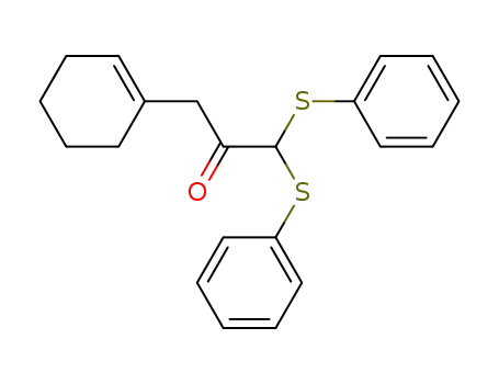 2-Propanone, 3-(1-cyclohexen-1-yl)-1,1-bis(phenylthio)-
