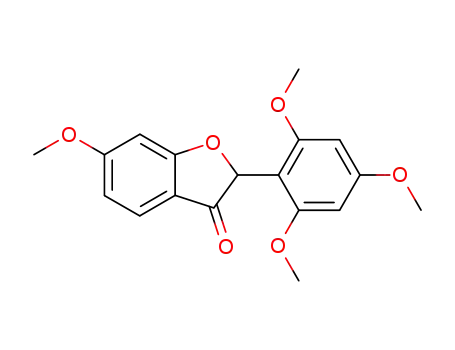 Molecular Structure of 132835-40-6 (6-methoxy-2-(2,4,6-trimethoxyphenyl)benzofuran-3(2H)-one)