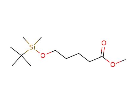 Molecular Structure of 87729-38-2 (5-[[(1,1-dimethylethyl)dimethylsilyl]oxy]-Pentanoicacidmethylester)