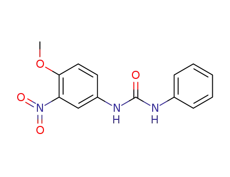Molecular Structure of 228425-51-2 (<i>N</i>-(4-methoxy-3-nitro-phenyl)-<i>N</i>'-phenyl-urea)