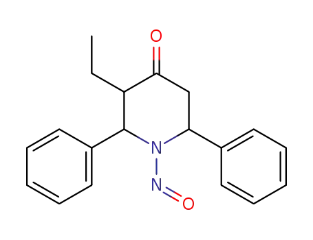 t-3-Ethyl-N-nitroso-r-2,c-6-diphenylpiperidin-4-one