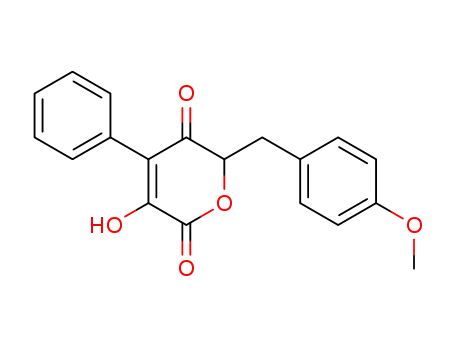 3-hydroxy-6-(4-methoxybenzyl)-4-phenylpyran-2,5-dione