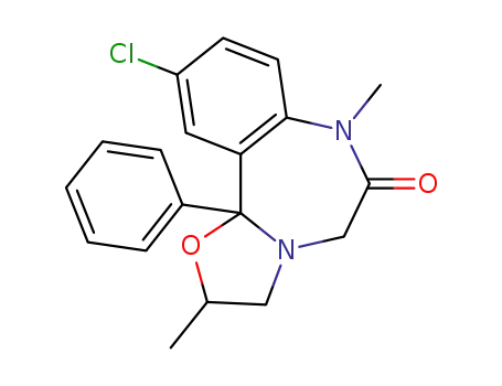 10-chloro-2<i>t</i>,7-dimethyl-11b-phenyl-(11b<i>r</i>)-2,3,7,11b-hexahydro-benzo[<i>f</i>]oxazolo[3,2-<i>e</i>][1,4]diazepin-6-one