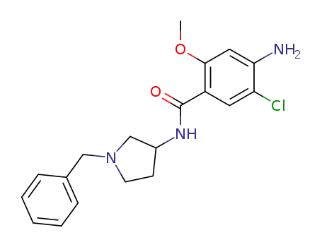 Molecular Structure of 61694-71-1 (Benzamide,
4-amino-5-chloro-2-methoxy-N-[1-(phenylmethyl)-3-pyrrolidinyl]-)