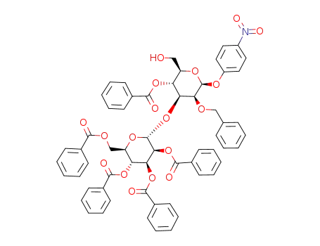 p-nitrophenyl O-(2,3,4,6-tetra-O-benzoyl-α-D-mannopyranosyl)-(1-3)-4-O-benzoyl-2-O-benzyl-β-D-mannopyranoside