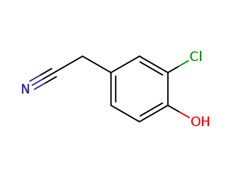 Molecular Structure of 58622-59-6 (Benzeneacetonitrile,  3-chloro-4-hydroxy-)
