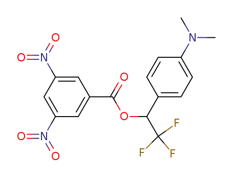 Molecular Structure of 122425-25-6 (Benzenemethanol, 4-(dimethylamino)-a-(trifluoromethyl)-,
3,5-dinitrobenzoate (ester))