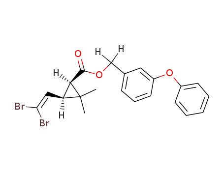 Molecular Structure of 55700-98-6 (3-phenoxybenzyl (1S,3S)-3-(2,2-dibromoethenyl)-2,2-dimethylcyclopropanecarboxylate)