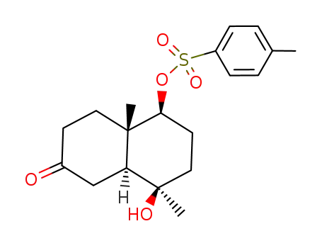 Molecular Structure of 123994-89-8 ((4aα,5α,8α,8aβ)-octahydro-5,8-dihydroxy-4a,8-dimethyl-2(1H)-naphthalenone 5-(4-methylbenzenesulfonate))