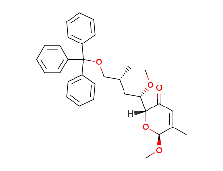 (2R,6S)-6-Methoxy-2-((1S,3R)-1-methoxy-3-methyl-4-trityloxy-butyl)-5-methyl-6H-pyran-3-one