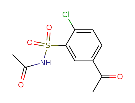 Molecular Structure of 63399-01-9 (Acetamide, N-[(5-acetyl-2-chlorophenyl)sulfonyl]-)
