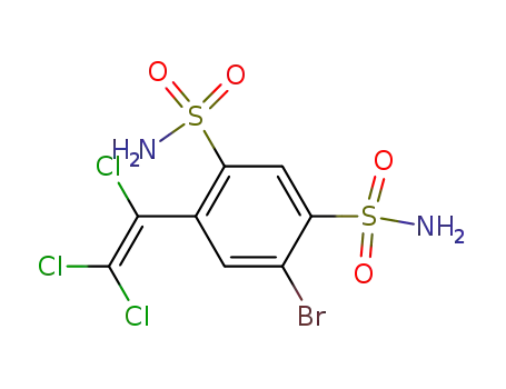 4-bromo-6-(1,2,2-trichlorovinyl)-1,3-benzenedisulfonamide