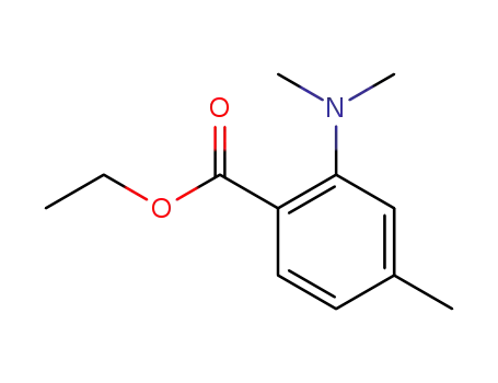 Molecular Structure of 65219-97-8 (Benzoic acid, 2-(dimethylamino)-4-methyl-, ethyl ester)