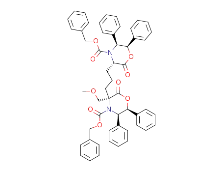 (3R,5R,6S)-3-[3-((3S,5S,6R)-4-Benzyloxycarbonyl-2-oxo-5,6-diphenyl-morpholin-3-yl)-propyl]-3-methoxymethyl-2-oxo-5,6-diphenyl-morpholine-4-carboxylic acid benzyl ester