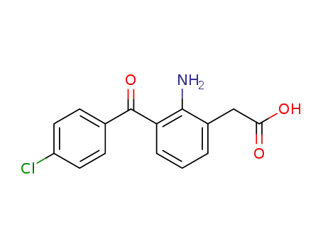 Molecular Structure of 61941-63-7 ([2-amino-3-(4-chlorobenzoyl)phenyl]acetic acid)