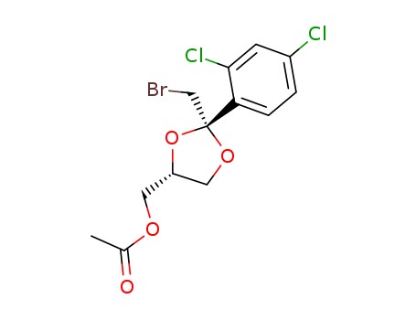 1,3-Dioxolane-4-methanol, 2-(bromomethyl)-2-(2,4-dichlorophenyl)-, acetate, (2R,4R)-