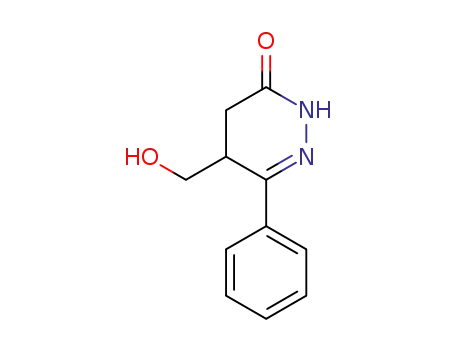 Molecular Structure of 23239-13-6 (5-(HYDROXYMETHYL)-6-PHENYL-4,5-DIHYDRO-3(2H)-PYRIDAZINONE)