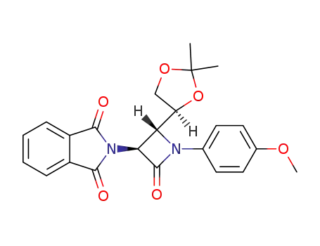(3S,4R)-trans-1-(p-anisyl)-3-phthalimido-4-<(S)-2,2-dimethyl-1,3-dioxolan-4-yl>azetidin-2-one