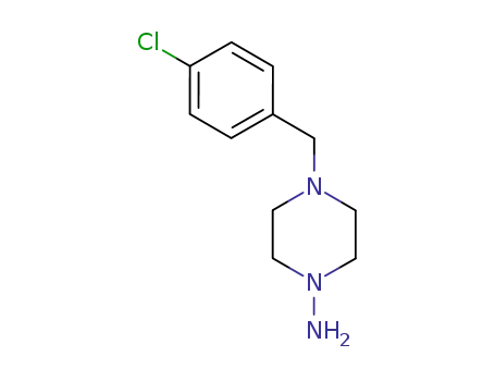 Molecular Structure of 3979-68-8 (1-Piperazinamine, 4-[(4-chlorophenyl)methyl]-)