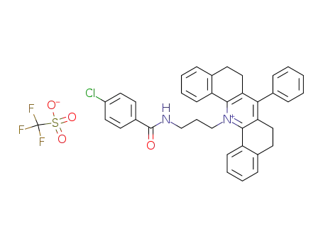 Trifluoro-methanesulfonate14-[3-(4-chloro-benzoylamino)-propyl]-7-phenyl-5,6,8,9-tetrahydro-dibenzo[c,h]acridinium;
