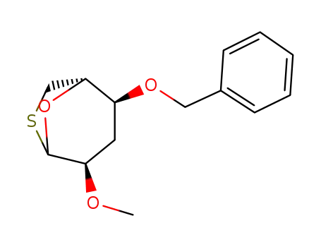 .beta.-L-lyxo-Hexopyranose, 1,3,6-trideoxy-1,6-epithio-2-O-methyl-4-O-(phenylmethyl)-