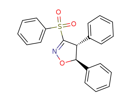 Isoxazole, 4,5-dihydro-4,5-diphenyl-3-(phenylsulfonyl)-, trans-