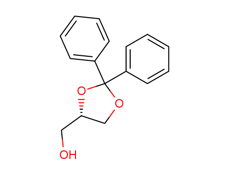 Molecular Structure of 124918-09-8 (1,3-Dioxolane-4-methanol, 2,2-diphenyl-, (S)-)