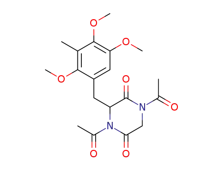 Molecular Structure of 113296-73-4 (1,4-diacetyl-3-(2,4,5-trimethoxy-3-methylphenylmethyl)-2,5-piperazinedione)