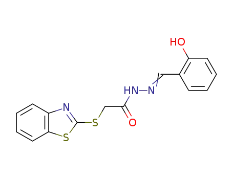 Molecular Structure of 24044-93-7 (Acetic acid,2-(2-benzothiazolylthio)-, 2-[(2-hydroxyphenyl)methylene]hydrazide)