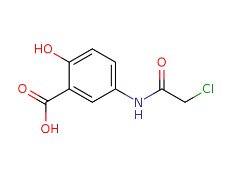 Molecular Structure of 80074-26-6 (5-[(2-chloroacetyl)amino]-2-hydroxy-benzoic acid)
