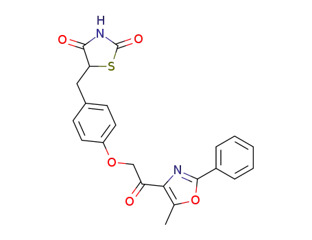 2,4-Thiazolidinedione,
5-[[4-[2-(5-methyl-2-phenyl-4-oxazolyl)-2-oxoethoxy]phenyl]methyl]-