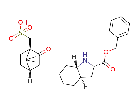 benzyl-2S,3aR,7aS-octahydroindole carboxylate camphor sulfonate