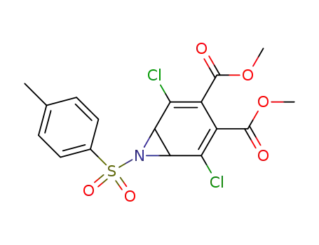 Molecular Structure of 64218-80-0 (7-Azabicyclo[4.1.0]hepta-2,4-diene-3,4-dicarboxylic acid,
2,5-dichloro-7-[(4-methylphenyl)sulfonyl]-, dimethyl ester)