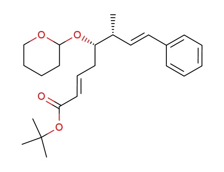 (2E,7E)-(5S,6R)-6-Methyl-8-phenyl-5-(tetrahydro-pyran-2-yloxy)-octa-2,7-dienoic acid tert-butyl ester