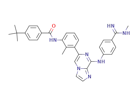 4-tert-butyl-N-(2-methyl-3-{8-[4-(N-methylcarbamimidoyl)-phenylamino]-imidazo[1,2-a]pyrazin-6-yl}-phenyl)-benzamide