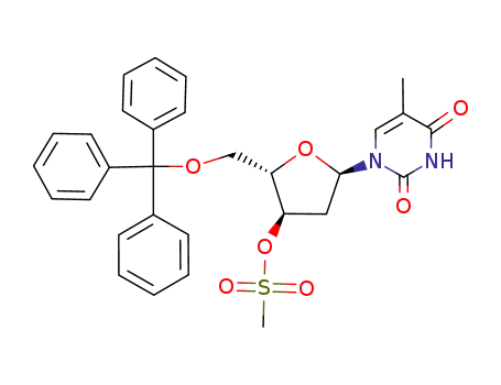 3'-O-Methylsulfonyl-5'-O-triphenylmethyl-α-L-thymidine