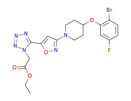 ethyl (5-{3-[4-(2-bromo-5-fluorophenoxy)piperidin-1-yl]isoxazol-5-yl}-1H-tetrazol-1-yl)acetate