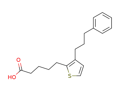 Molecular Structure of 142422-72-8 (2-Thiophenepentanoic acid, 3-(3-phenylpropyl)-)