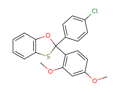 Molecular Structure of 111122-91-9 (2-(4-Chloro-phenyl)-2-(2,4-dimethoxy-phenyl)-benzo[1,3]oxathiole)