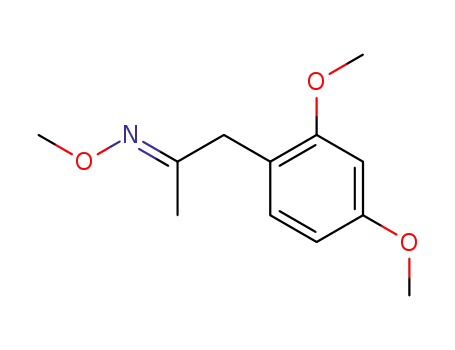 Molecular Structure of 94169-20-7 (2-Propanone, 1-(2,4-dimethoxyphenyl)-, O-methyloxime, (E)-)